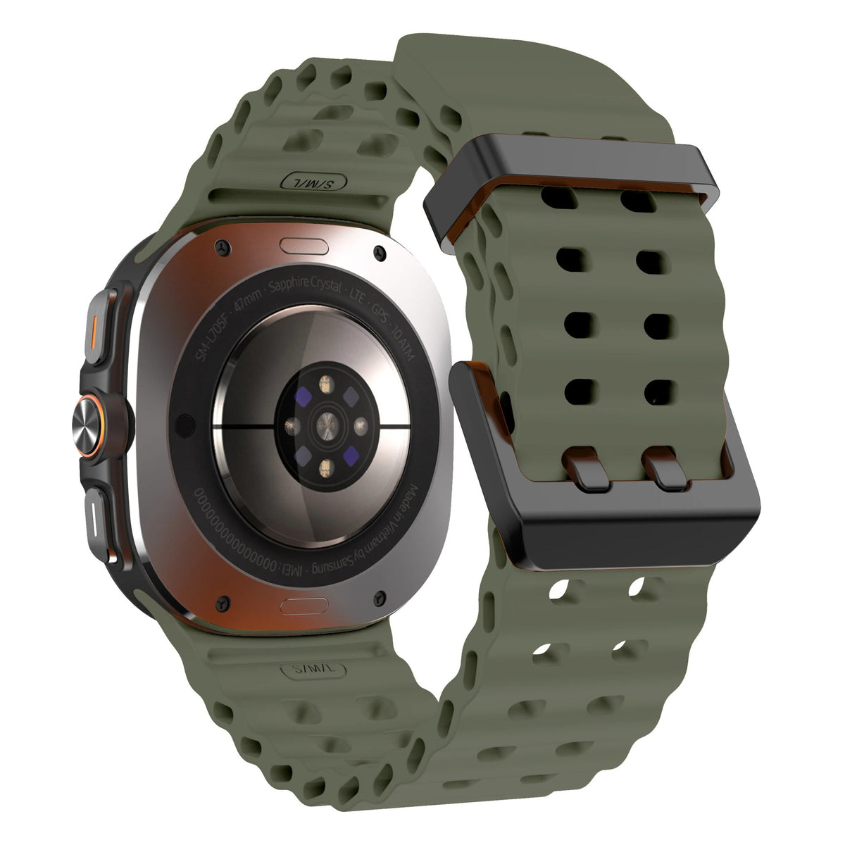 Soft Loop Silicone Bracelet Samsung Galaxy Watch 7 Ultra 47mm - Army Green