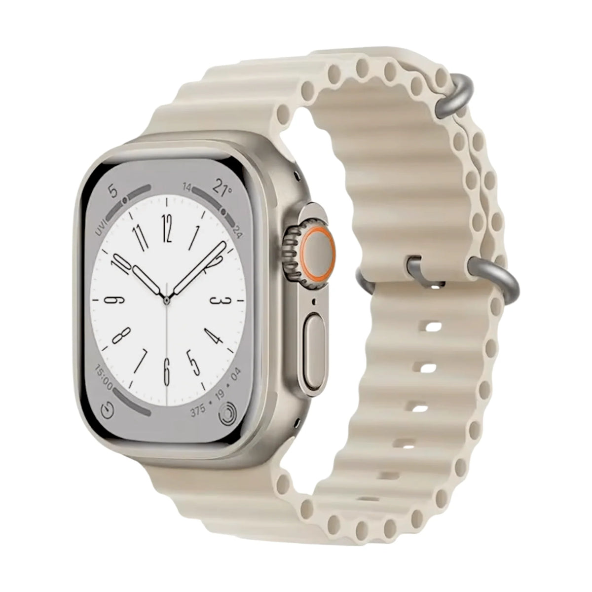Ocean Band Smartwatch Strap in Starlight for Apple Watch 44/45/49mm – ExpressMall.pk