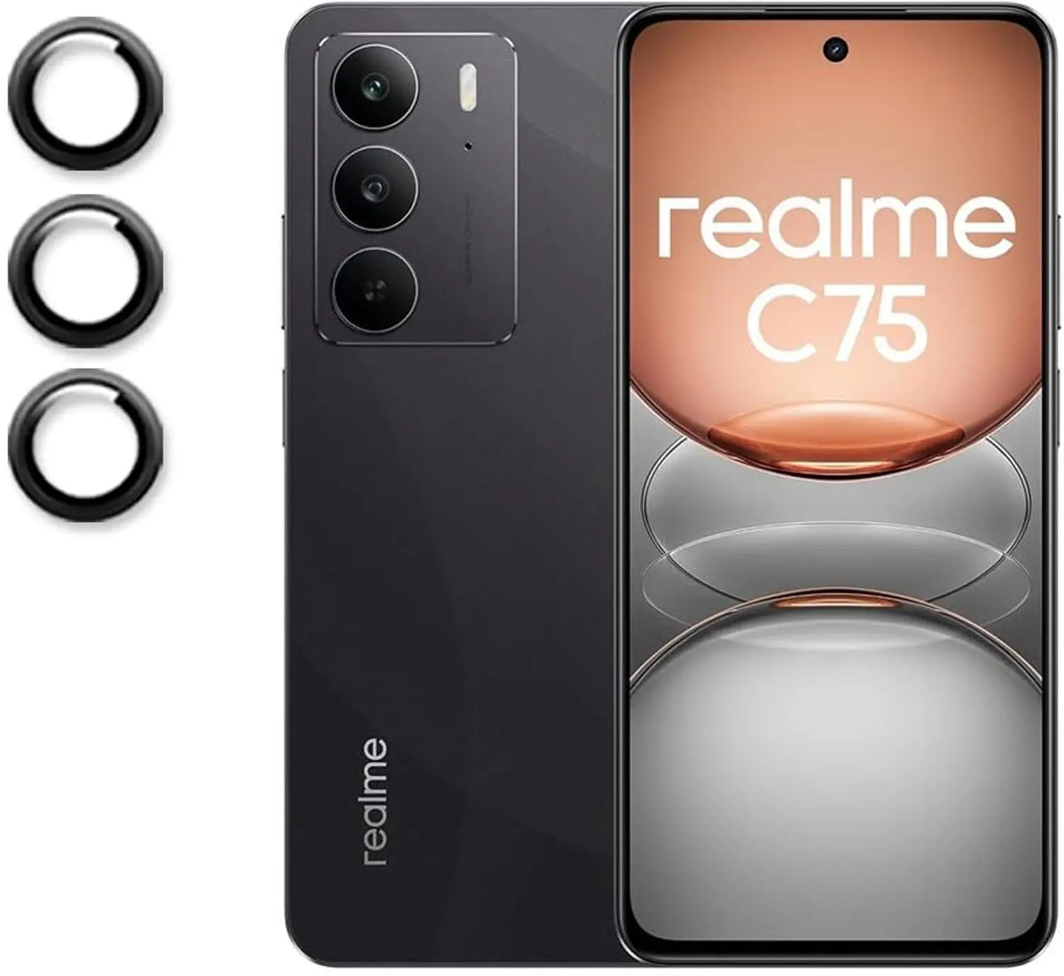 Realme C75 Camera Lens Protector - Black