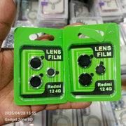 Redmi Note 12 Camera Lens Protector - Aluminium Ring Tempered Glass