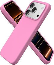 iPhone 18 Pro Max silicone case with logo – Pink