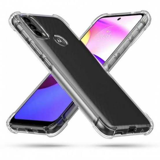 Motorola E40 Clear Anti Shock Case – Four Corner Bumper Silicone Cover