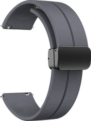 22mm Magnetic D-Buckle Silicone Watch Strap – Sveston / Zero / Haylou Solar / Samsung / Amazfit & More