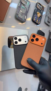X-Level Nanofiber Case for iPhone 17 Pro Max 17 Pro Back Cover Black Orange - image 5