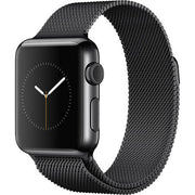 Apple Watch 38mm 40mm 41mm Series 10 42mm Series 11 42mm Magnetic Milanese Strap - Black