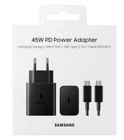Original 45watt Charger Two pin
(Shoe+cable)Show super fast charging option Black and white