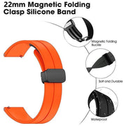 22mm Magnetic D-Buckle Silicone Watch Strap – Sveston / Zero / Haylou Solar / Samsung / Amazfit & More