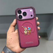 iPhone 18 Pro Max Santa Barbara Polo Racquet Club Yolanda Series MagSafe Case – Burgundy