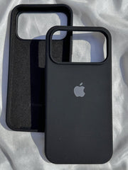 iPhone 18 Pro Max silicone case with logo – Black