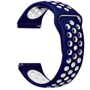 22mm Silicone Sport Watch Strap – Blue White