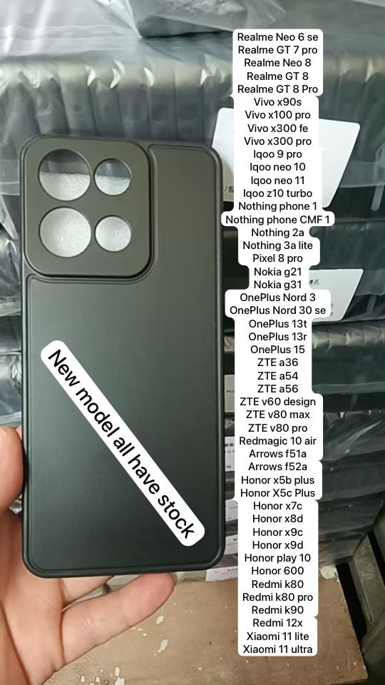 Black Silicone Back Cover – Multi-Model (Realme / Vivo / iQOO / Nothing / Pixel / Nokia / OnePlus / ZTE