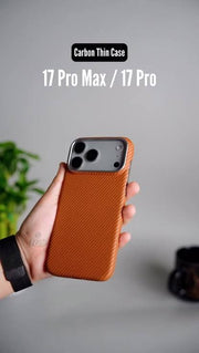 X-Level Nanofiber Case for iPhone 17 Pro Max 17 Pro Back Cover Black Orange - image 3