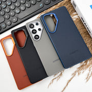 Signature Luxe Vegan Leather Back Cover for Samsung S26 Ultra