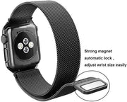 Apple Watch 38mm 40mm 41mm Series 10 42mm Series 11 42mm Magnetic Milanese Strap - Black