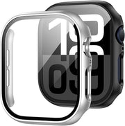 Hard Case Compatible with Apple Watch Series 10 46mm (2024) with 9H Tempered Glass Screen Protector – 360° Shockproof & Anti-Scratch Cover