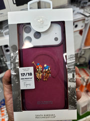 iPhone 18 Pro Max Santa Barbara Polo Racquet Club Yolanda Series MagSafe Case – Burgundy