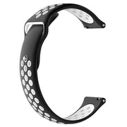 22mm Silicone Sport Watch Strap – Black White