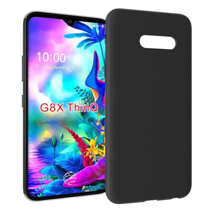 Black Silicone Back cover for LG G8X Thinq Case - Clearance Sale