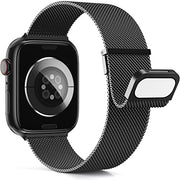 Apple Watch 38mm 40mm 41mm Series 10 42mm Series 11 42mm Magnetic Milanese Strap - Black