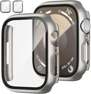 Hard Case Compatible with Apple Watch Series 10 46mm (2024) with 9H Tempered Glass Screen Protector – 360° Shockproof & Anti-Scratch Cover