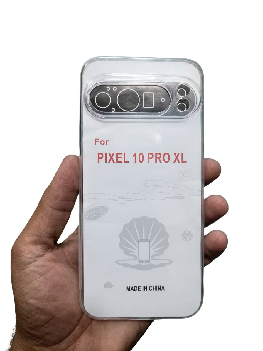 Dust Proof Transparent Jelly Cover for Google Pixel 10 Pro XL with Camera Protection & Dust Cap