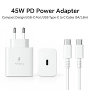 Original 45watt Charger Two pin
(Shoe+cable)Show super fast charging option Black and white