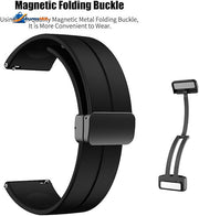 22mm Magnetic D-Buckle Silicone Watch Strap – Sveston – ExpressMall.pk