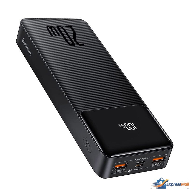 Baseus 20000mAh 20W Bipow Digital Display Power Bank - Black